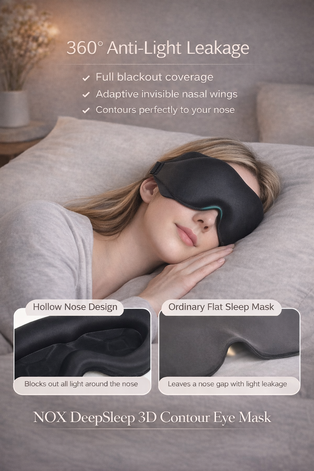 NOX™ DeepSleep 3D Contour Eye Mask